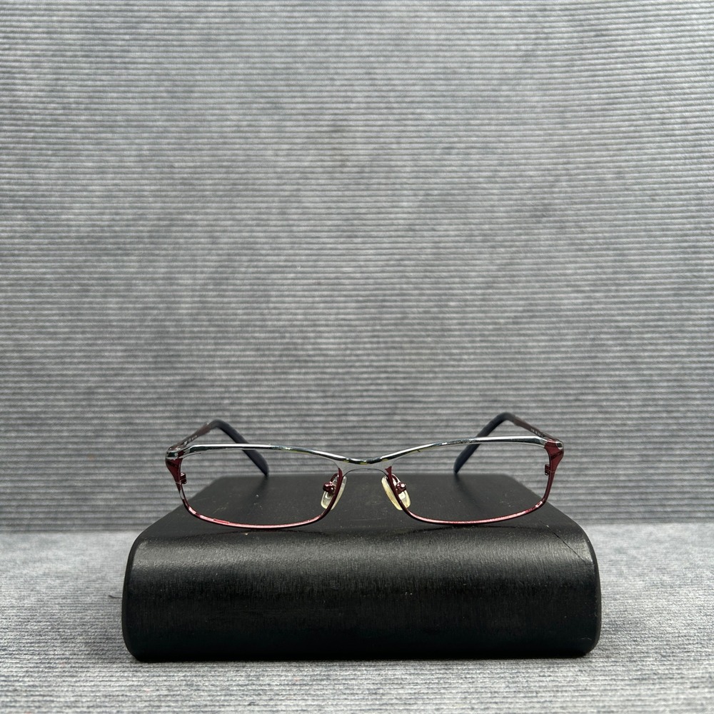 DKNY DY 5560 1008 Burgundy Silver Rectangle Eyeglasses Frames 53-16-135